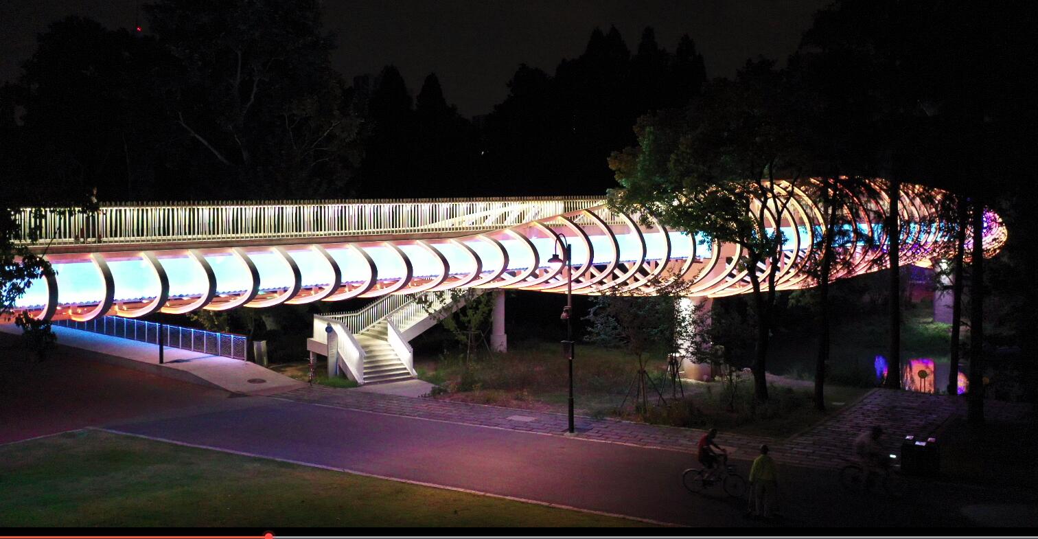 武漢洪山東湖綠道二期華僑城段橋梁泛光照明工程2020神燈獎申報工程